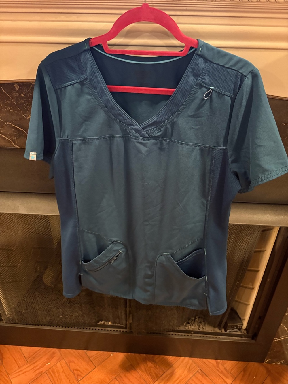 Scrubstar Teal V-Neck Short Sleeve Medical Top